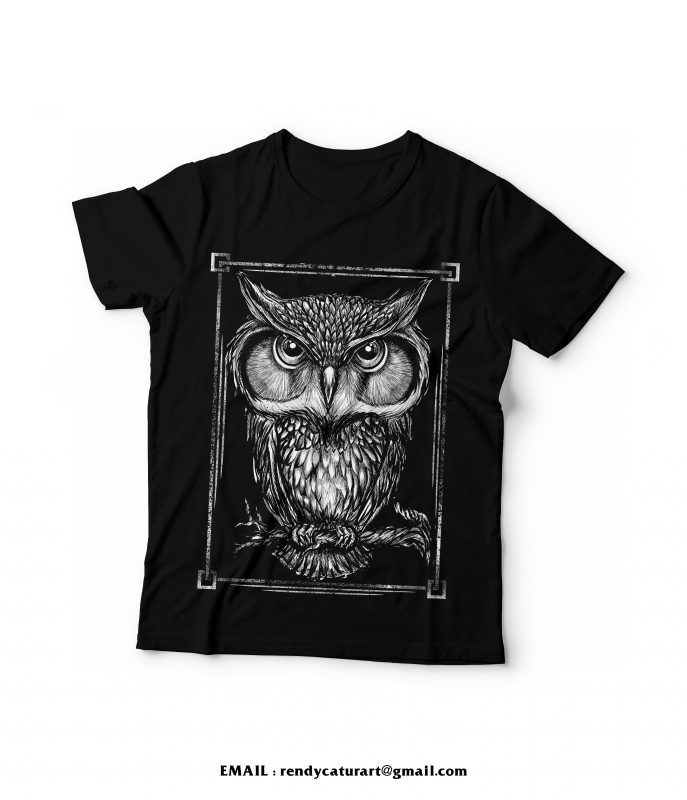 owl design t shirt