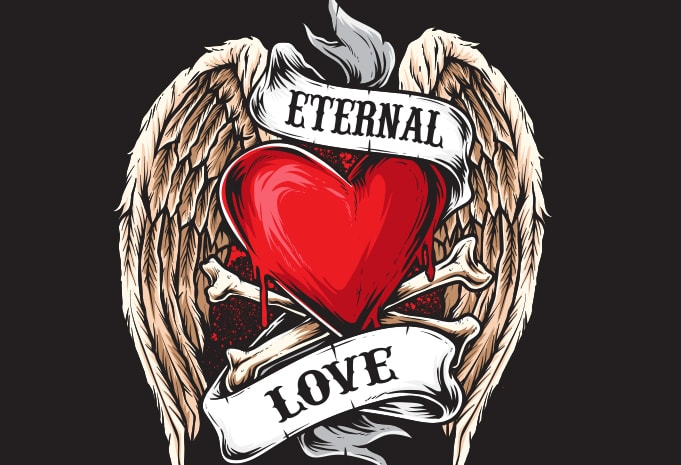 Eternal Love commercial use t-shirt design - Buy t-shirt designs