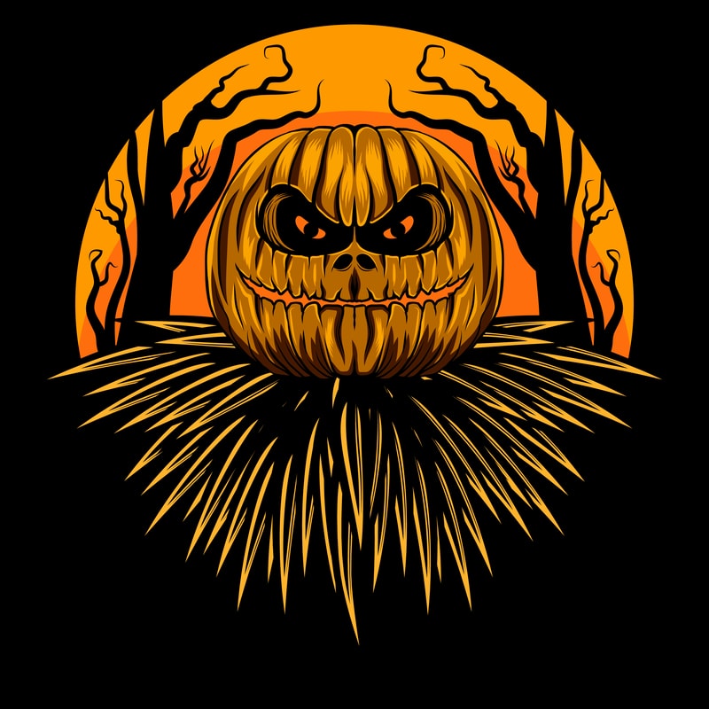 Happy Halloween T-shirt Design, Pumpkin T-shirt Design, T-shirt Design  Vector Template Stock Illustration - Illustration of pumpkin, horror:  226558306