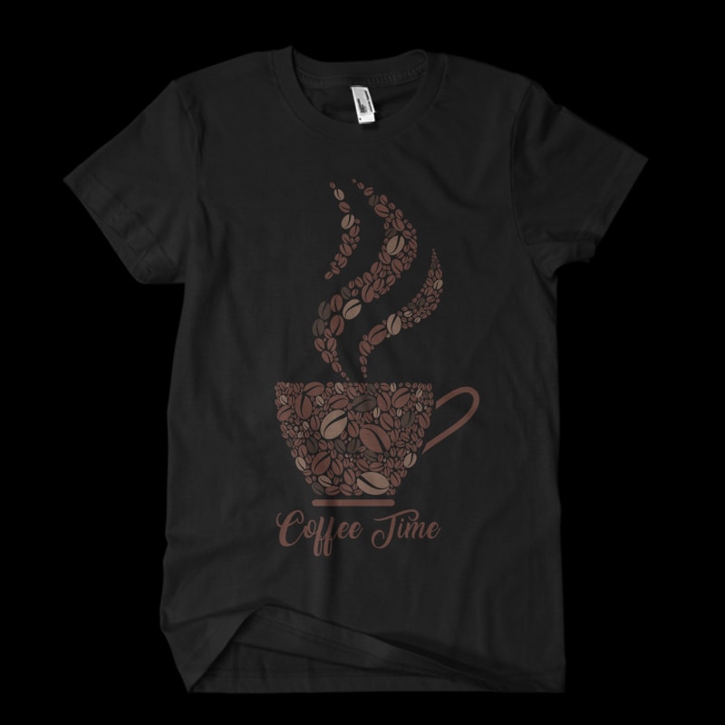 coffee time Vector t-shirt design tshirt design for sale