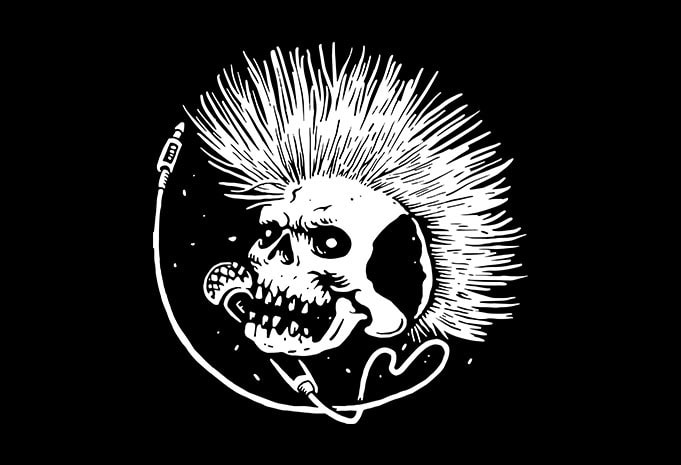 Skull Punk vector shirt design - Buy t-shirt designs