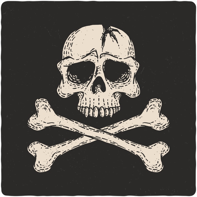 Danger Skull. Vector T-Shirt Design - Buy t-shirt designs