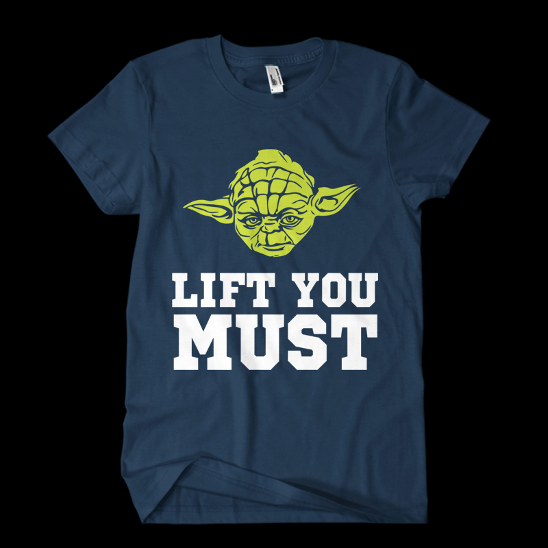 Download yoda lift Vector t-shirt design - Buy t-shirt designs