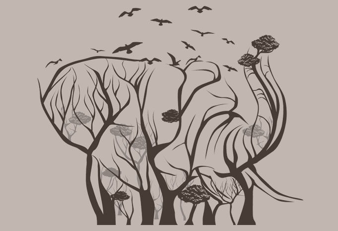 Download Elephant Tree Tshirt Design Buy T Shirt Designs