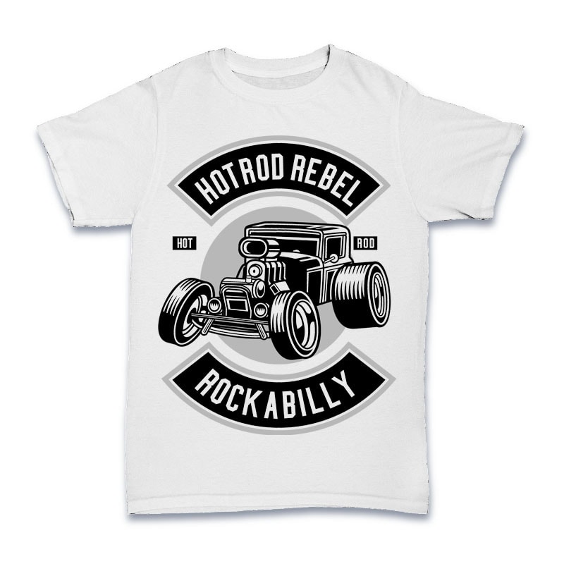 Hotrod Rebel Tshirt Design - Buy t-shirt designs