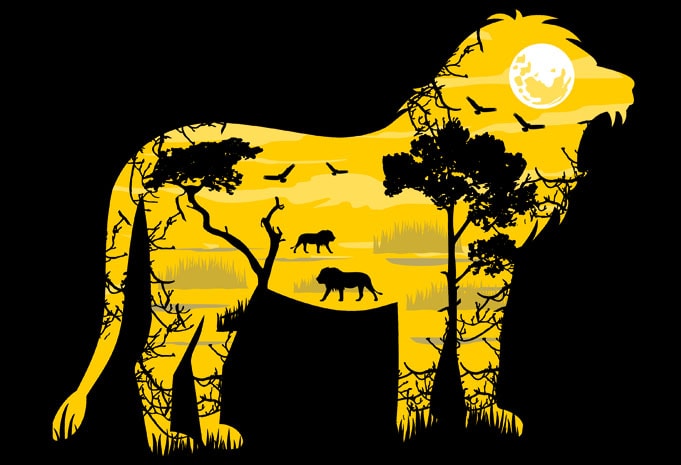 Lion Tshirt Design - Buy t-shirt designs