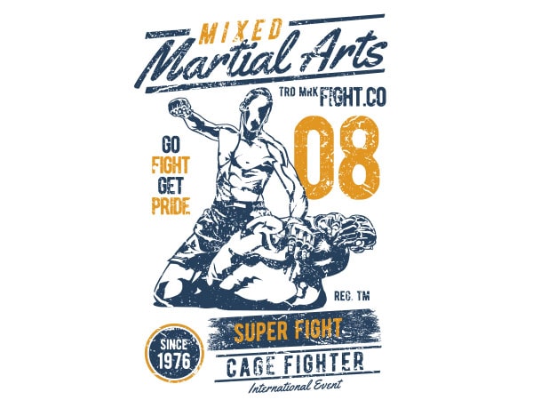 Mixed martial arts graphic t-shirt design