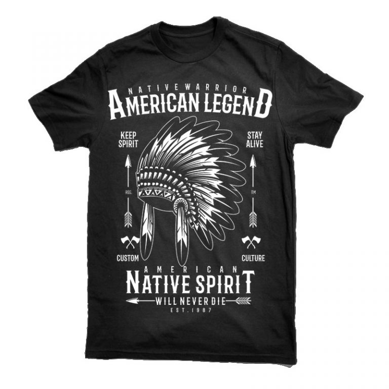 Native Warrior Vector t-shirt design - Buy t-shirt designs