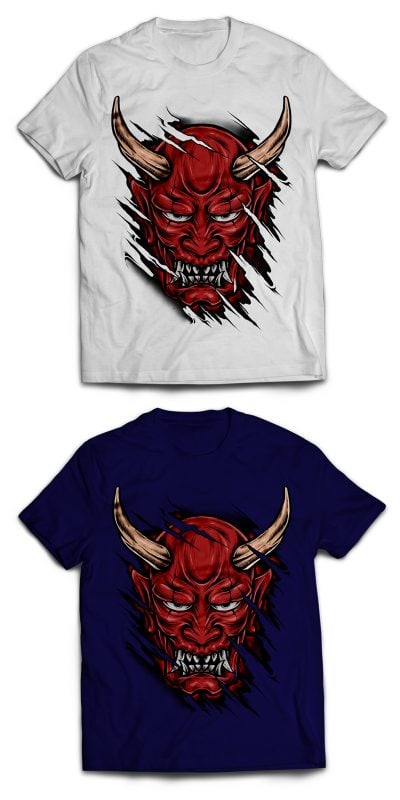 Red Hannya shirt design png - Buy t-shirt designs