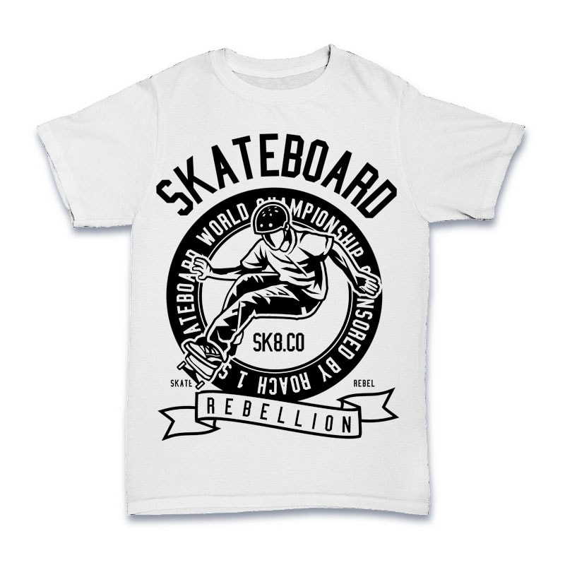 Skateboard Rebellion Tshirt Design - Buy t-shirt designs