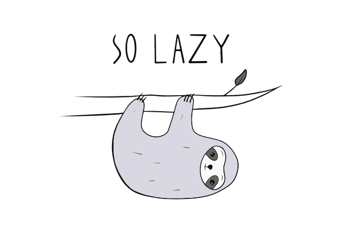 So lazy cute doodle sloth t shirt design - Buy t-shirt designs