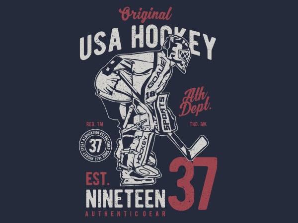 Ice Hockey T-shirt Design Vector Graphic by Unique T-shirt Design ·  Creative Fabrica