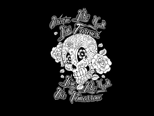 Day of the dead vector t-shirt design