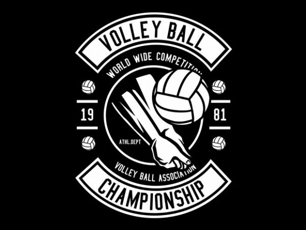 Volley ball tshirt design