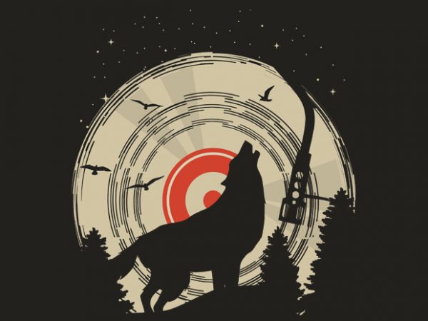 Wolf tshirt design