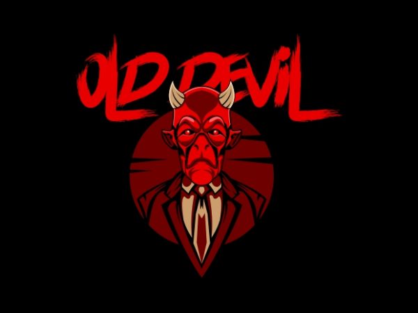 old devil print ready vector t shirt design - Buy t-shirt designs