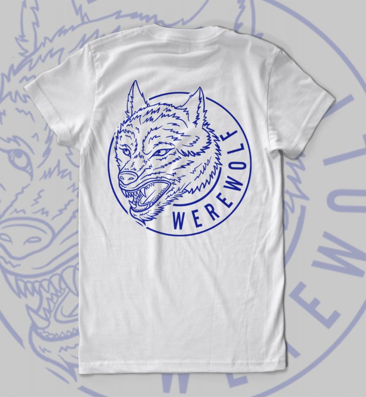 Werewolf commercial use t shirt designs