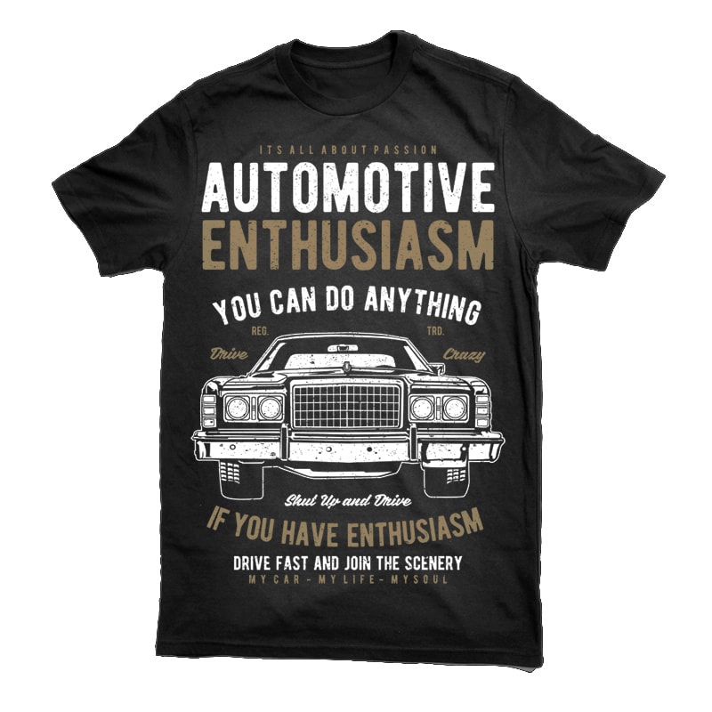 Automotive Enthusiasm Vector t-shirt design commercial use t shirt designs