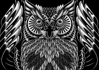 Owl Skull Ornate t-shirt design png
