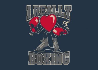 I Really Love Boxing buy t shirt design for commercial use