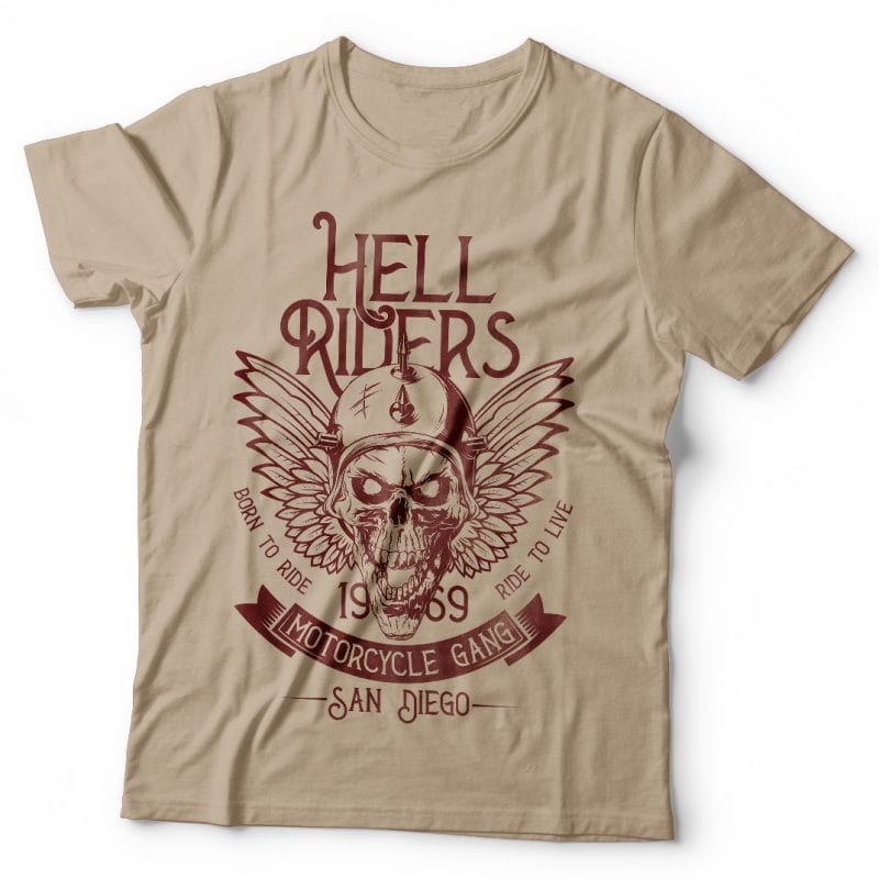 Hell Riders. Vector T-Shirt Design - Buy t-shirt designs