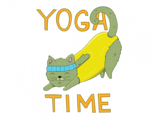 Any Time Yoga Time T-shirt Design Vector Download