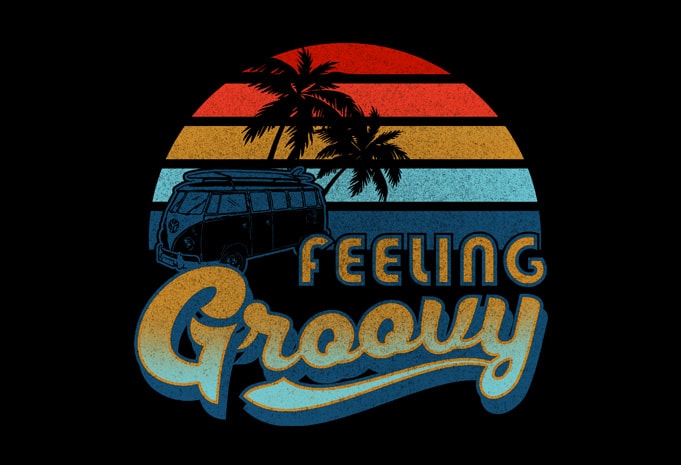 Feeling Groovy design for t shirt - Buy t-shirt designs