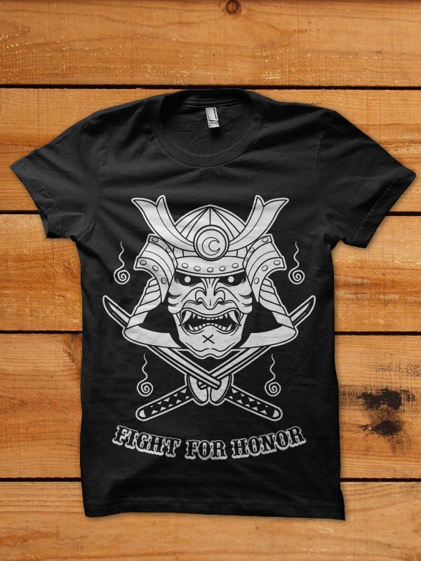 samurai tshirt design