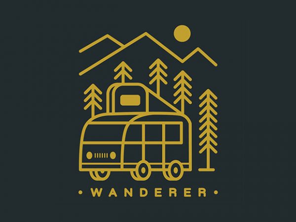 Wanderer t shirt design for sale