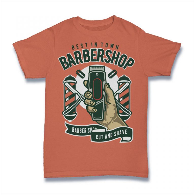 Download Barbershop vector t-shirt design