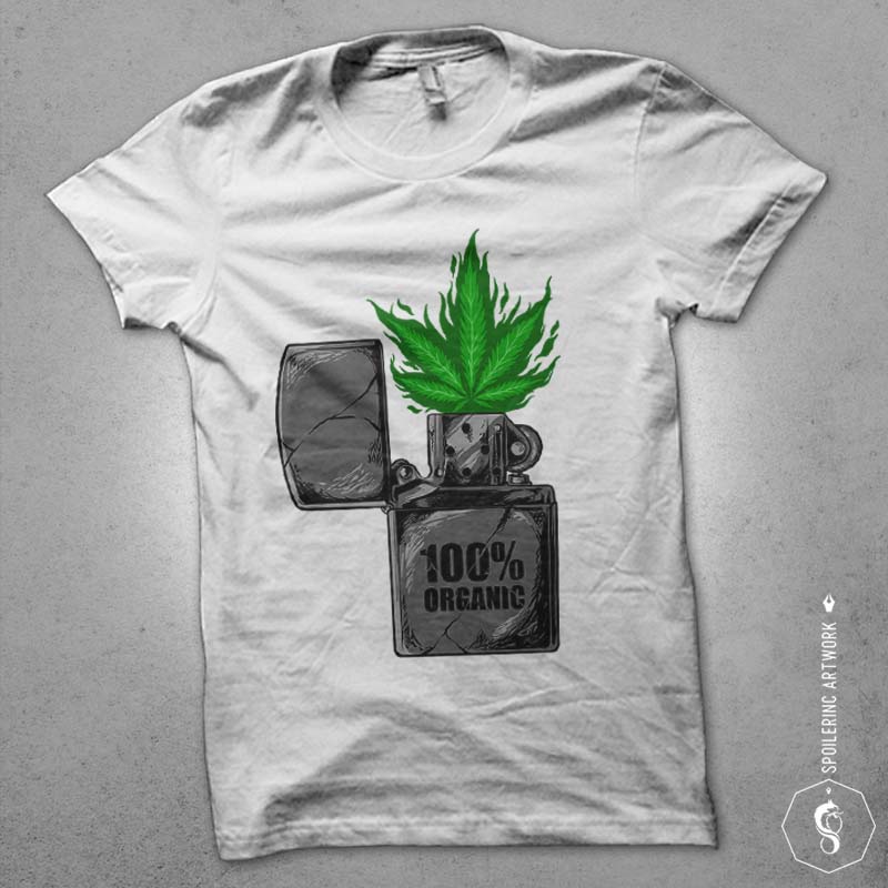 weed torch Graphic t-shirt design t shirt designs for printful