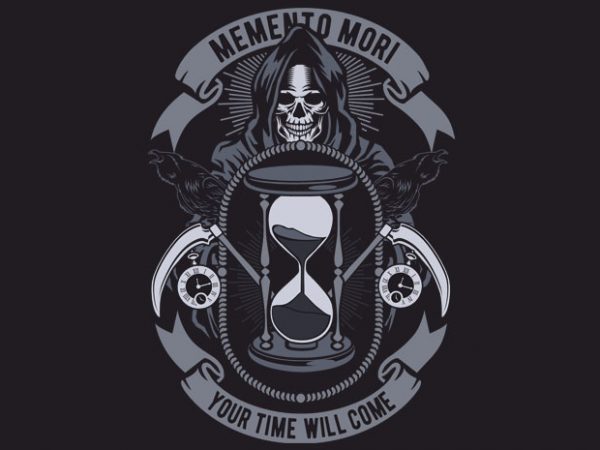 Memento mori vector t-shirt design for commercial use