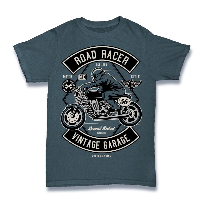 Road Racer t shirt design graphic