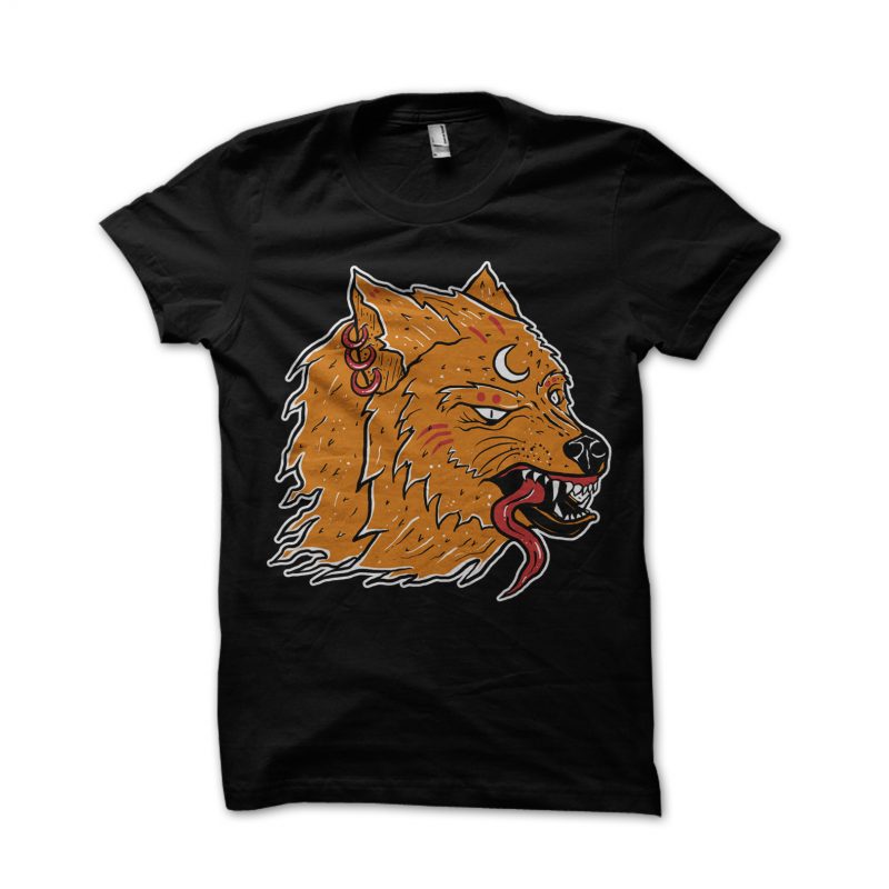 cult wolf t shirt designs for print on demand