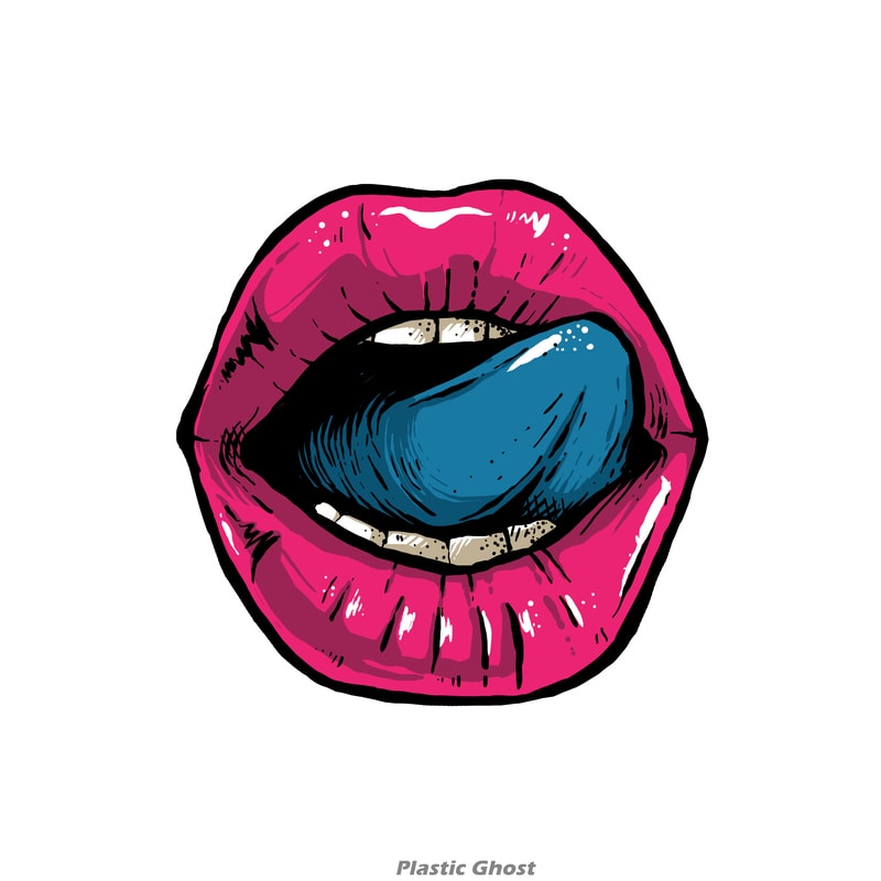 lips t shirt design