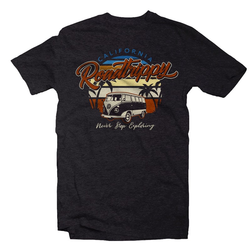 Roadtrippy vector t-shirt design template - Buy t-shirt designs