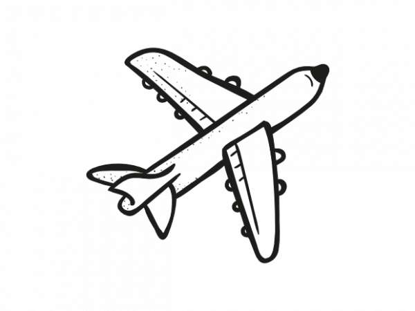 Airplane plane travel traveler wanderlust simple vector graphic t shirt design