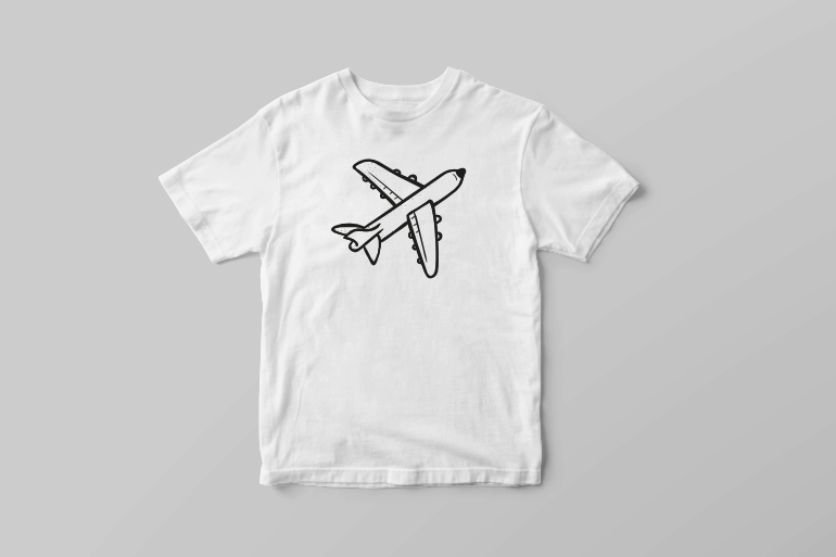 Airplane plane travel traveler wanderlust simple vector graphic t shirt design tshirt-factory.com