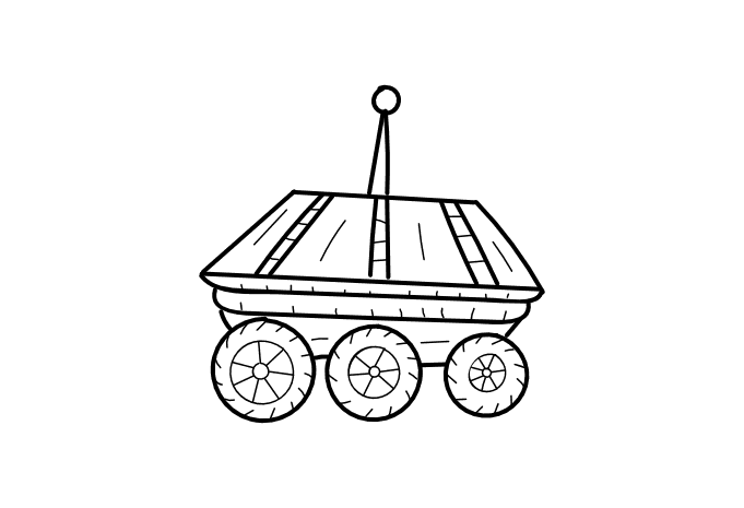 Марсоход для детей рисунок