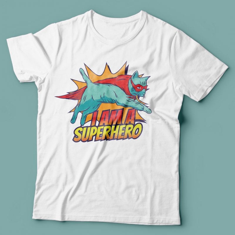 superhero print t shirt