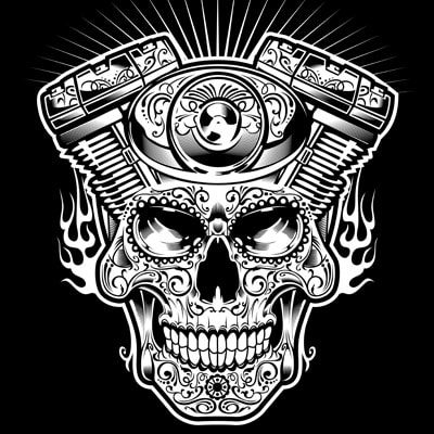 Machine head vector t-shirt design for commercial use