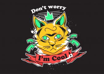 Cool Cat Vector T-shirt design