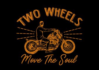 two wheels motorcycle retro t shirt design png