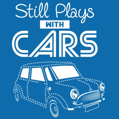 Still plays with cars vector t-shirt design template