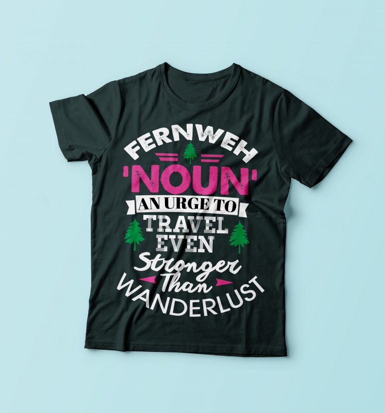 Fernweh Noun buy t shirt design for commercial use - Buy t-shirt designs