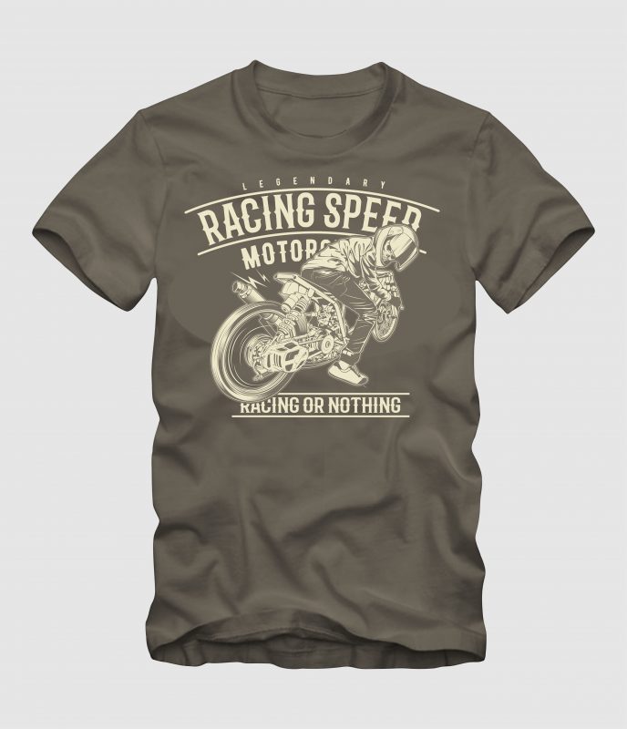 racing speed vector t shirt design for download - Buy t-shirt designs