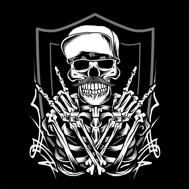 Metal Skull with Hat buy t shirt design for commercial use - Buy t ...