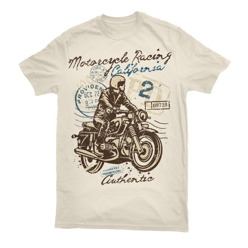 Motorcycle Racing t shirt designs for printful