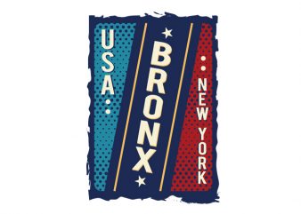 Usa Bronx New York t shirt design png