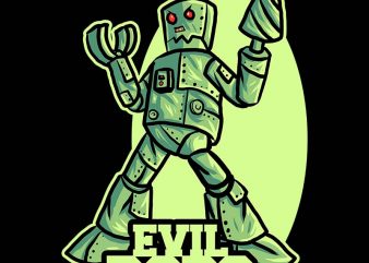 evil robo tshirt design